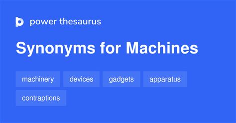 machine synonym|characteristics in machines.